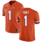 Men's Florida Gators #1 Kadarius Toney NCAA Jordan Brand Orange Authentic Stitched College Football Jersey TEV7062UT